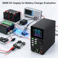 KUAIQU Battery Charger Testing DC Bench Power Supply SPPS3010D 30V 10A 300W with M1-M4 Memory