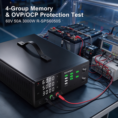 KUAIQU Battery Test Power Supply R-SPS6050S 60V 50A 3000W with 4-Group Memory for Battery System Testing