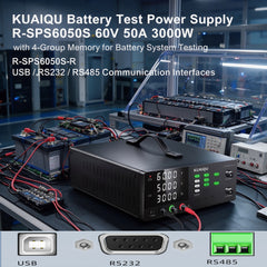 KUAIQU Battery Test Power Supply R-SPS6050S 60V 50A 3000W with 4-Group Memory for Battery System Testing