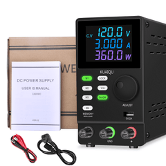 KUAIQU Bench Supply SPPS1203D 0-120V 0-3A 360W with LCD Memory Function for Motor Controller Testing
