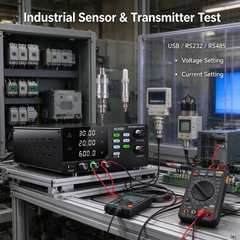 KUAIQU DC Bench Power Supply 30V 20A 600W with USB RS232 RS485 Communication, R-SPS3020S for Industrial Automation Testing