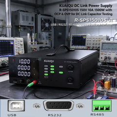 KUAIQU DC Link Power Supply R-SPS15010S 150V 10A 1500W with OCP & OVP for DC Link Capacitor Testing