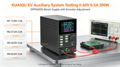 KUAIQU EV Auxiliary System Testing 0-60V 0-5A 300W SPPS605D Bench Supply with Encoder Adjustment