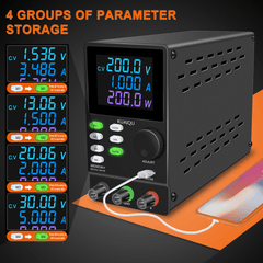 KUAIQU Electronic Design Verification DC Test Supply SPPS2001D Adjustable DC Power Supply 0-200V 0-1A 200W
