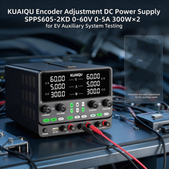 KUAIQU Encoder Adjustment DC Power Supply SPPS605-2KD 0-60V 0-5A 300W×2 for EV Auxiliary System Testing