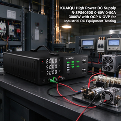 KUAIQU High Power DC Supply R-SPS6050S 0-60V 0-50A 3000W with OCP & OVP for Industrial DC Equipment Testing