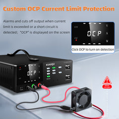 KUAIQU Power Module Test Supply R-SPS15010S 0-150V 0-10A 1500W with 4-Digit Display for Power Module Testing