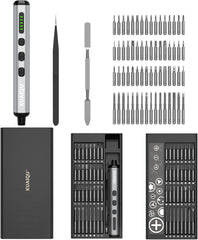 KUAIQU KDS6801 68-in-1 Mini Electric Precision Screwdriver Kit, 5 Torque Settings, Magnetic Bits for iPhone, PC & Watch Repair