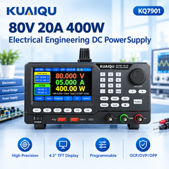 KUAIQU KQ7901 80V 20A Electrical Engineering DC Power Supply, 400W High-Precision Power Supply with Remote Sensing