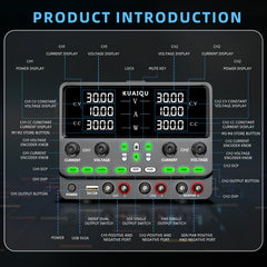 KUAIQU LED Driver Testing DC Bench Power Supply SPPS3010-2KD 0-30V 0-10A 300W×2 with 8-Group Memory