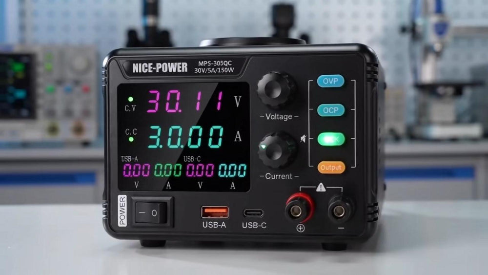 KUAIQU  MPS-305QC Smart DC Power Supply for Mobile Phone Repair with USB Fast Charging Test