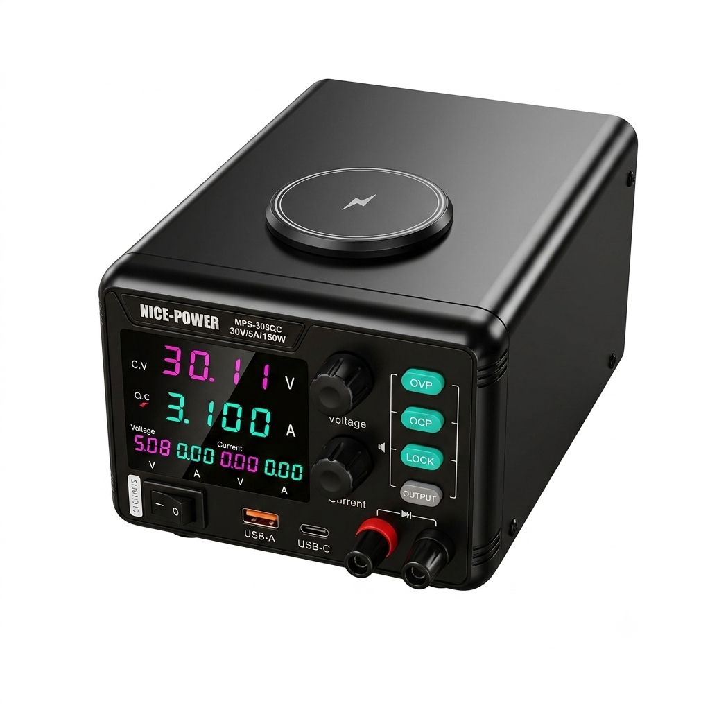 KUAIQU  MPS-305QC Smart DC Power Supply for Mobile Phone Repair with USB Fast Charging Test