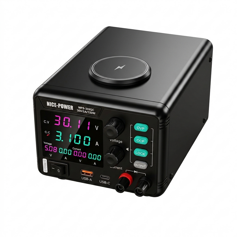 KUAIQU  MPS-305QC Smart DC Power Supply for Mobile Phone Repair with USB Fast Charging Test