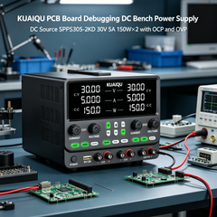 KUAIQU PCB Board Debugging DC Bench Power Supply DC Source SPPS305-2KD 30V 5A 150W×2 with OCP and OVP