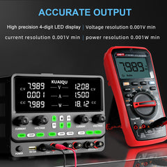 KUAIQU PCB Board Debugging DC Bench Power Supply DC Source SPPS305-2KD 30V 5A 150W×2 with OCP and OVP