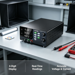 KUAIQU R-SPS1530C 15V 30A 450W LED Test Power Supply with 4-Digit Display for LED Testing