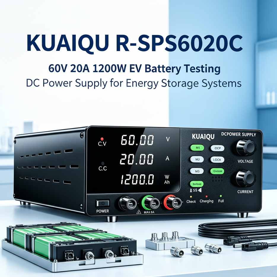 KUAIQU R-SPS6020C 60V 20A EV Battery Testing Power Supply for Energy Storage System