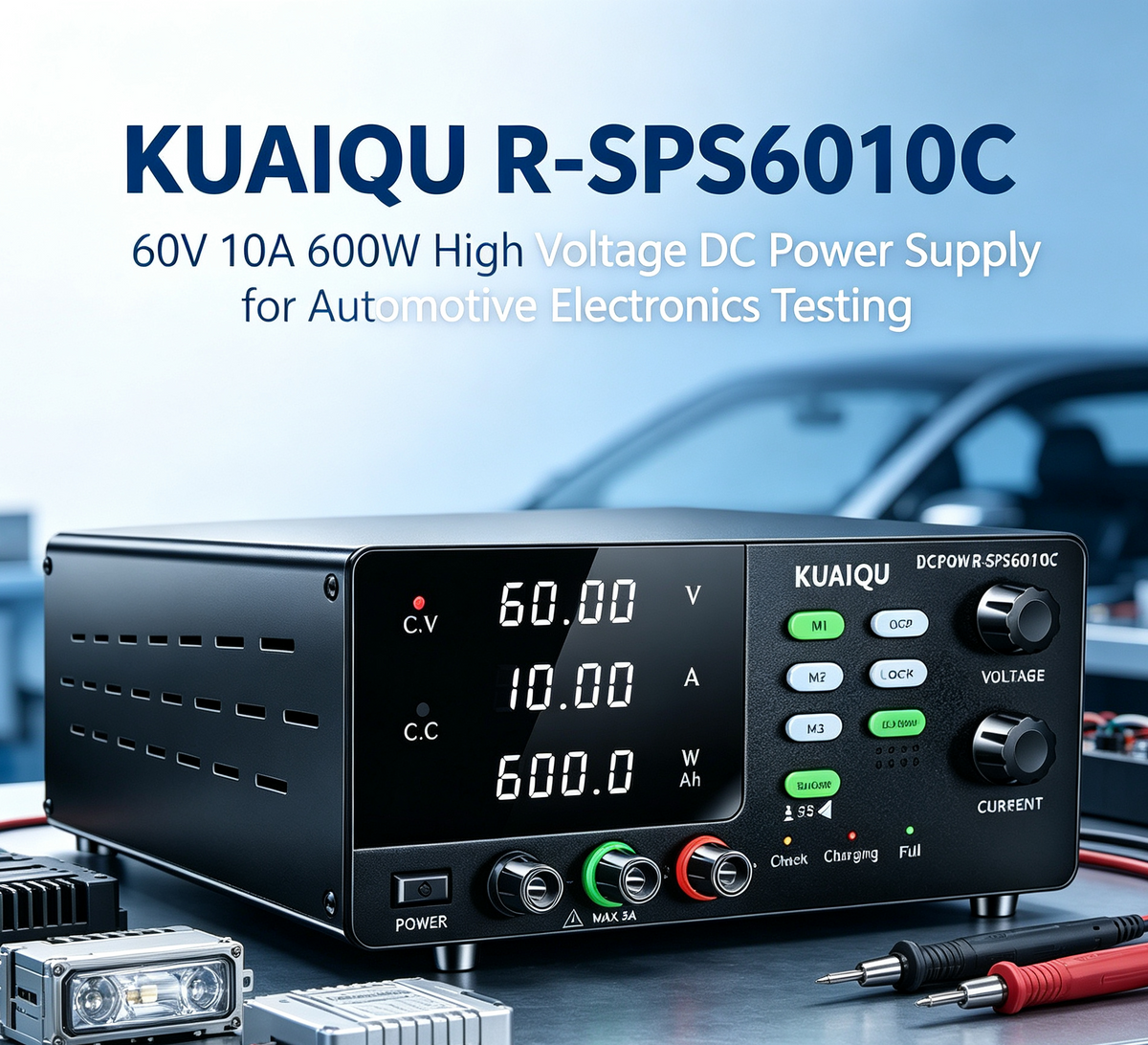 KUAIQU R-SPS6010C 60V 10A High Voltage DC Power Supply for Automotive Electronics Testing