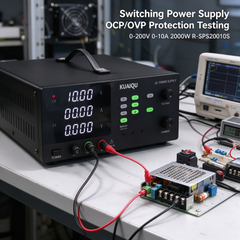KUAIQU R-SPS20010S Switching Power Test Supply 0-200V 0-10A 2000W with 4-Group Memory for Testing
