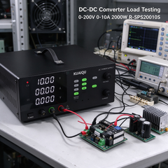KUAIQU R-SPS20010S Switching Power Test Supply 0-200V 0-10A 2000W with 4-Group Memory for Testing