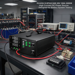 KUAIQU R-SPS30100S 30V 100A 3000W High Current DC Power Source Designed for Battery System Testing