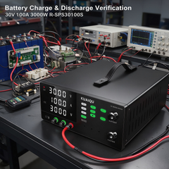 KUAIQU R-SPS30100S 30V 100A 3000W High Current DC Power Source Designed for Battery System Testing