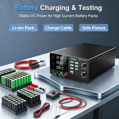 KUAIQU R-SPS3030C 30V 30A 900W Adjustable DC Power Supply with OCP for High Current Battery Systems