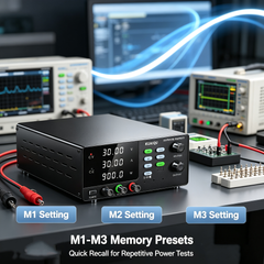 KUAIQU R-SPS3030C 30V 30A 900W Bench Supply with M1-M3 Memory and OCP for Power Electronics