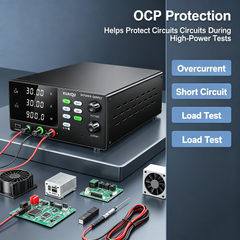 KUAIQU R-SPS3030C 30V 30A 900W Bench Supply with M1-M3 Memory and OCP for Power Electronics