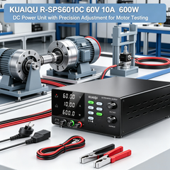 KUAIQU R-SPS6010C 60V 10A 600W DC Power Unit with Precision Adjustment for Motor Testing