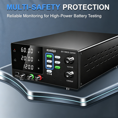 KUAIQU R-SPS6020C 60V 20A 1200W DC Power Source with Battery Charging & OCP for High Power Battery Systems