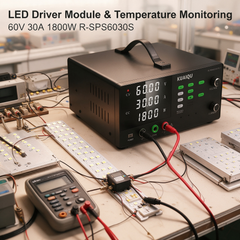 KUAIQU R-SPS6030S 0-60V 0-30A 1800W CC CV DC Power Supply for LED Burn-In Testing