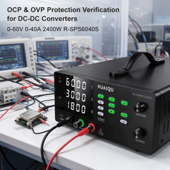 KUAIQU R-SPS6040S DC Power Source 0-60V 0-40A 2400W with OCP & OVP for DC-DC Converter Testing