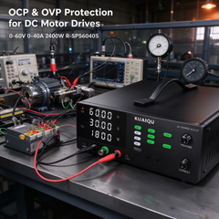 KUAIQU R-SPS6040S Motor Drive Power Supply 0-60V 0-40A 2400W with Output ON/OFF for DC Motor Drive Testing