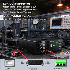 KUAIQU R-SPS6040S Motor Drive Power Supply 0-60V 0-40A 2400W with Output ON/OFF for DC Motor Drive Testing