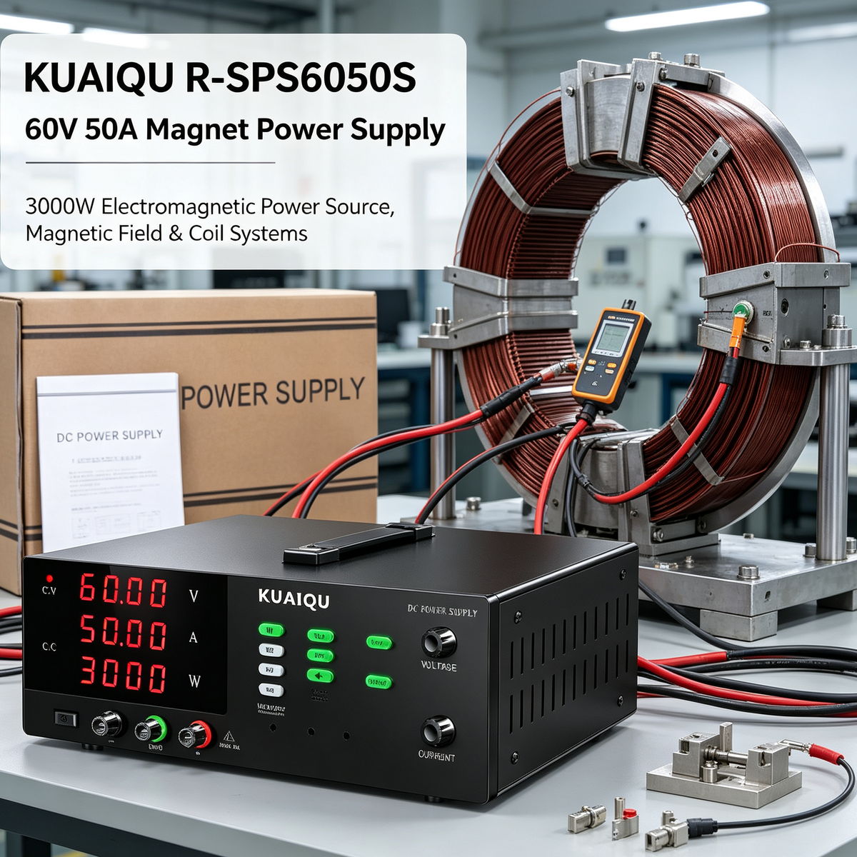 KUAIQU R-SPS6050S 60V 50A Magnet Power Supply, 3000W Electromagnetic Power Source, Magnetic Field