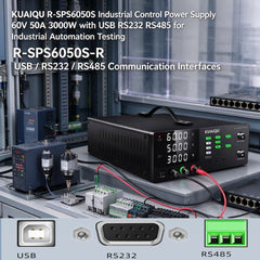 KUAIQU R-SPS6050S Industrial Control Power Supply 60V 50A 3000W with USB RS232 RS485 for Industrial Automation Testing