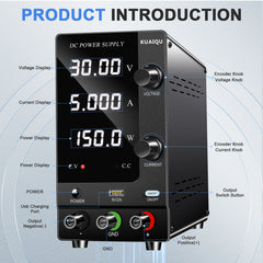 KUAIQU SPPS-C305 LED Module Testing Variable DC Power Supply 0-30V 0-5A 150W with Output Control