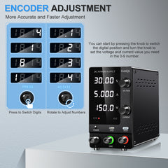 KUAIQU SPPS-C305 LED Module Testing Variable DC Power Supply 0-30V 0-5A 150W with Output Control