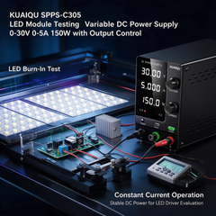 KUAIQU SPPS-C305 LED Module Testing Variable DC Power Supply 0-30V 0-5A 150W with Output Control