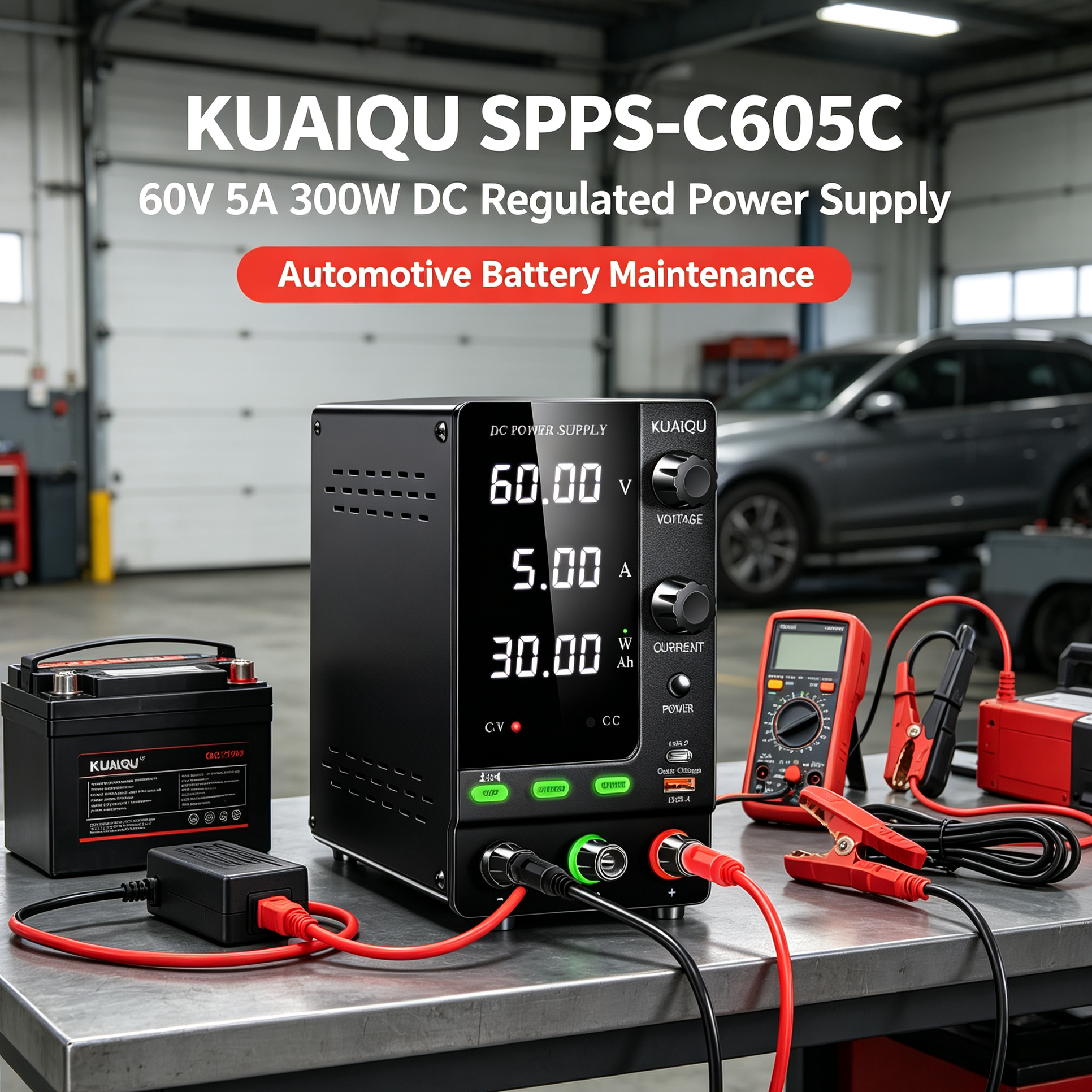 KUAIQU SPPS-C605C 60V 5A 300W Adjustable DC Power Supply for Drone &UAV Battery Charging