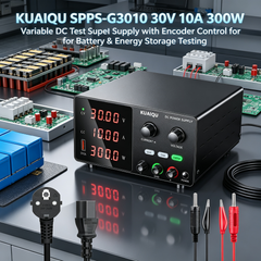 KUAIQU SPPS-G3010 Battery and Energy Storage Testing Variable DC Test Supply 0-30V 0-10A with Encoder Control