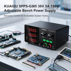 KUAIQU SPPS-G305 30V 5A 150W Adjustable Bench Supply with 4-Digit Display for Embedded System Testing
