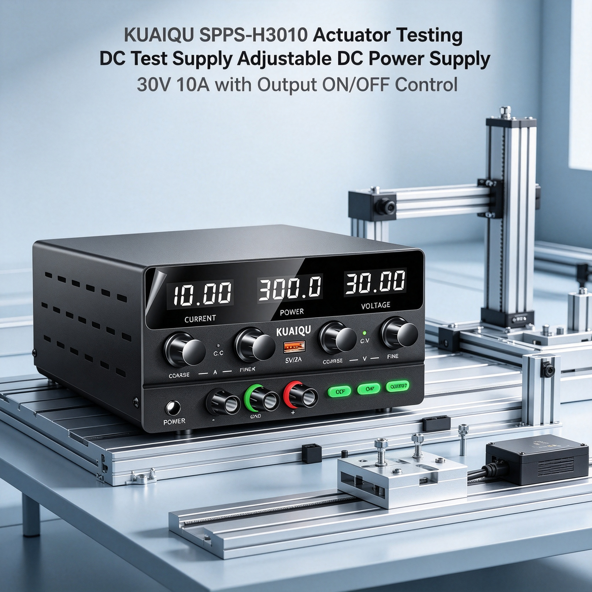 KUAIQU SPPS-H3010 Actuator Testing DC Test Supply Adjustable DC Power Supply 30V 10A with Output ON/OFF Control