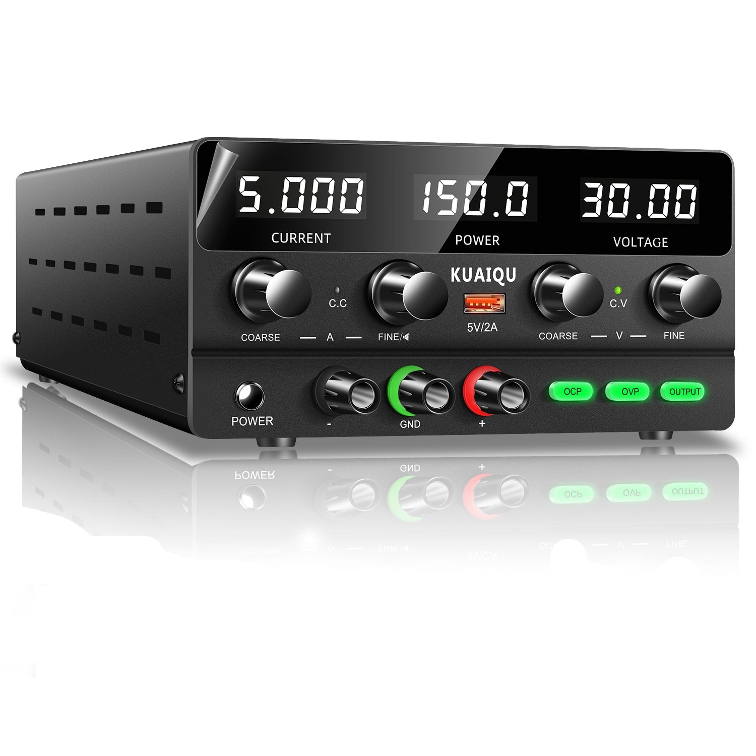 KUAIQU SPPS-H305 30V 5A Wide Voltage DC Bench Power Supply for Lab & Electronics Repair