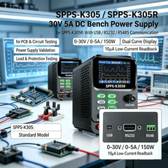 KUAIQU SPPS-K305 30V 5A Electronics Test Power Supply with 10μA Measurement for PCB & Circuit Testing