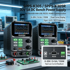 KUAIQU SPPS-K305 30V 5A Variable DC Bench Power Supply with Curve Display for Electronic Component Testing