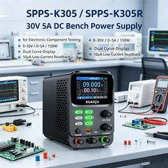 KUAIQU SPPS-K305 30V 5A Variable DC Bench Power Supply with Curve Display for Electronic Component Testing