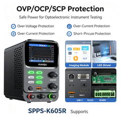 KUAIQU SPPS-K605 60V 5A Precision DC Power Supply with Dual-Curve Display for Optoelectronic Instrument Testing
