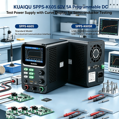 KUAIQU SPPS-K605 60V 5A Programmable DC Test Power Supply with Curve Display for Semiconductor Testing